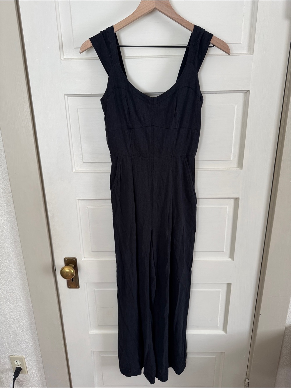 Madewell Black Sleeveless Maxi Jumpsuit